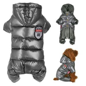 Autumn Winter Dog Clothes Warm Hooded Dog Coat Jacket för små hundar Vattentät valp Pet Jumpsuits Chihuahua kläder Överallt 201102