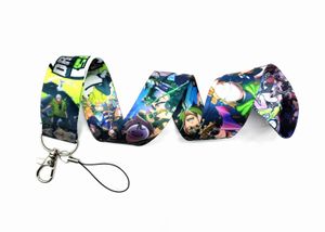 Mobiltelefonband charms 10st Dream SMP Cartoon Chain Neck Rem Keys Mobile Lanyard ID Badge Holder Rope Anime KeyChain Party Bra gåvor för Boy Girl 2022 #92