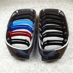 Jeden para błyszczący czarny samochód z przodu grilla nerki dla BMW 3 serii GT F34 2012-in 2-Slats Racing Air Grill