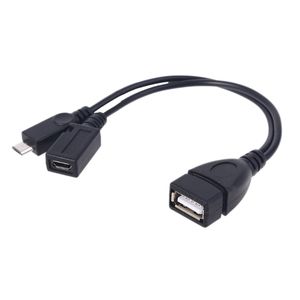 Micro USB to USB 2.0 OTG Adapter Cable with Micro USB Power for -Amazon Fire TV Mobile Phone Tablet PC Smartphone