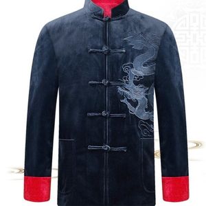 Mais longe casaco inverno estilo chinês masculino moda yk002 201128