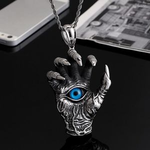 Colares de pingentes de personalidade Demon Eye Dragon Colar de garra para homens Punk Goth Hip Hop Jewelry GiftPenda