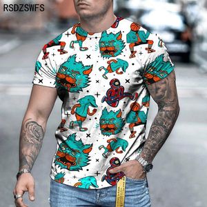 Men's T-Shirts Summer StyleMen T-shirt Interesting Mens Clothing Top Streetwear Fashion 3D Print Tees Casual T-shirt,XXS-5XL.
