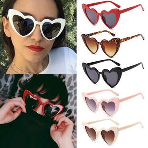 Moda Love Heart Mulheres óculos de sol Personalidade Big Frame Glitter Pink Suns Shades Glasses