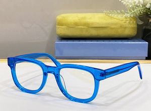 Hellblau Sonnenbrille Rahmen Frauen Einfaches Design Premium-Planke dunkelgrün transparent Linsen Rezept Brille Anti-Blau-Licht-Augenschutz Computerleser