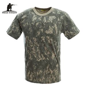 MEGE Military Camouflage Breathable Combat T Shirt Men Summer Cotton T shirt Army Camo Camp Tees