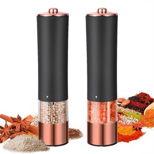 Automatisk saltpeppar Grinder Electric Spice Mill Batterisidad Justerbar grovhet Peppar Mill Kök Köksverktyg 220527