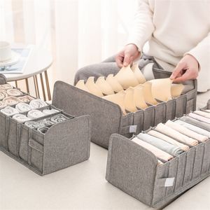 Underwear Storage Box Socks Bra Underpants Foldable Divider Drawer Closet Organizer Household Clothes Storage Sorting Tools 220727