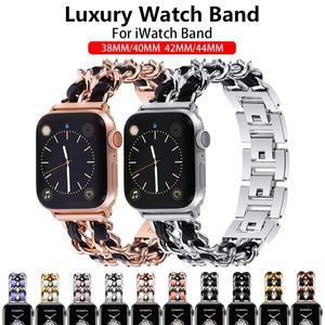 Luxury Stainless Steel Strap For Apple Watch Ultra 49mm 8 7 6 5 4 3 Band 41mm 45mm 38mm 42mm Bracelet iWatch series se 2 1 40mm 44mm wirst Bands