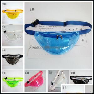 Borse Portaoggetti Laser Pvc Trasparente Marsupio Moda Sport Unisex Waterpr Dhlgn