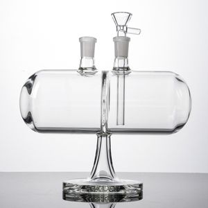 Milk Geen Purple Clear Unqiue Hookahs 14 mm weibliches Gelenk Infinity Waterfall Perc Glasbongs Invertible Gravity Pipe Dab Oil Rigs mit Schüssel XL-2061