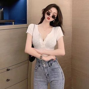 2022 T Shirt Fashion Women S Casual T-shirt WomenClothing Street Designer T-shirt manica corta sexy con scollo a V Bruce Zhang qualità