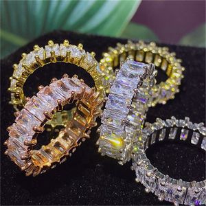 Ekopdee Luxury Band Zircon Rings for Women lovar CZ Crystal Finger Ring Engagement Wedding Jewelry Love Gift 220719