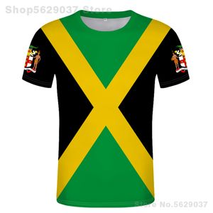 JAMAICA T SHIRT DIY Free Custom Made Made Numer Jam T-Shirt Nation Flaga JM Jamajska Country College Print Po Odzież 220609