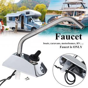 Interiördekorationer Galley Electric Water Pump Tap Auto Faucet Watertap Campervan Boat Hållbara biltillbehör PRODUKTER Autointerior