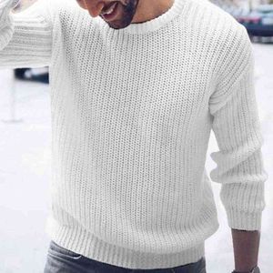 Men's Sweater Warm Knitted Sweater Keep Warm Men Jumper Casual Sweaters Round Neck Casual Knitted Sweater Base Sweaters L220730