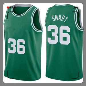 Jayson 0 Tatum Jersey Larry 33 Bird Marcus 36 Smart Jaylen 7 Brown Gordon 20 Hayward Camisas de basquete costuradas Logos 666