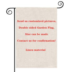 Familj Jul/Halloween/Thanksgiving/Flagg/Series Garden Flags Courtyard Flag Anpassad grafisk logotyp Välkommen flagg Linden Material 200 stycken/parti 9346