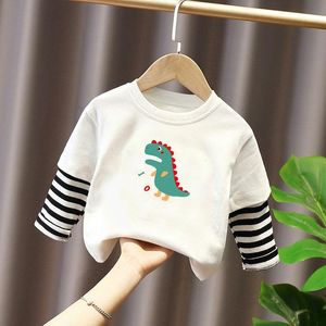 T-Shirts Kinderkleidung Jungen gefälschte zwei Stücke von Frühling und Herbst LangarmshirtT-Shirts