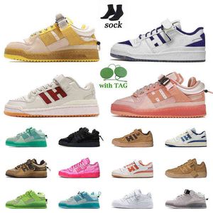 مصممي Luxurys Bad Bunny Women Forum Low Og Outdoor Shoes Pink Easter Egg Yoyogi Park إلى School White Black Mitchell X Orbit