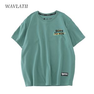 WAVLATII Women 100% Cotton Dark Green T Shirts Female White Black Casual Tees Lady Summer Short Sleeve Tops WT2213 220511