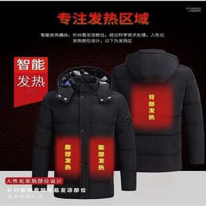 Men's Down Parkas 2022 Versão coreana de roupas elétricas de roupas de algodão grande e longa e longa, USB Cross Border Wear1 Phin22