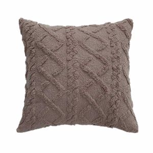 Cushion/Decorative Pillow Fashion Instagram Style Pink Chocolate Faux Fur Velvet Case Home Floor Armchair Sofa Decoration Gift 45x45cm 1 Pie