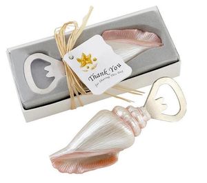 50st Quality Sea Shell Bottle Opener Beach tema Bröllopsgäster Födelsedagsfest Keepsak Bruddusch SN4294