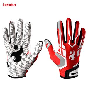 Boodun 1 Pair Rugby Gloves Full Finger Anti Slip Gel Baseball American Football mitten Outdoor Sport Guantes for Men Women