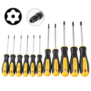 CR-V TORX SCREWRIVER SET MED HOLE MAGNETISK T5-T30 SCREW DRIVER KIT FÖR TELEPREPARATION Handverktyg 220428