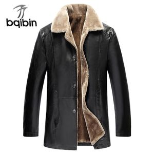 Winter Fur Leather Jacket Mens Plus Size 5XL Suede Leather Jackets Men Faux Fur Thick Warm Long Suede Jacket T200107