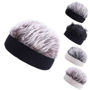 Unisex kısa düz peruk ağzı beanie şapka retro sahte saç tığ işi esnek ev sahibi denizci kapağı cosplay props