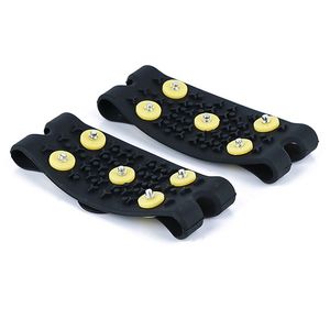 1 par bergsklättringskramper 5 studs anti-skid snöklättring sko spikar isgrepp cleats vinter klättring anti slip skor täcker