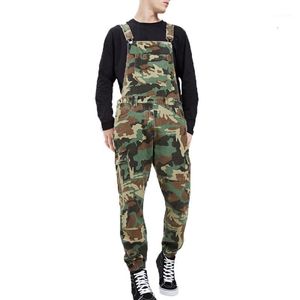 Men's Jeans Military Tactical Camouflage Denim Overalls Fashion Bib Mens Multi-pocket Jumpsuit Plus Size Rompers P006