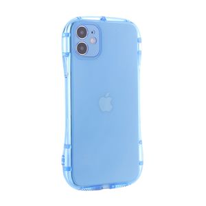 Premium fluorescens Slim midja transparent stötsäker TPU -telefonfodral för iPhone 13 12 11 Pro Max Mini XR XS X 8 7 6 Plus Huawei P20 P30 P40 Mate20 Mate30 Mate40 Nova8se