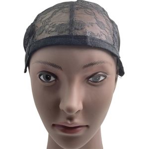 背中に調整可能なストラップでウィッグを作るためのレースのかつらキャップは、Glueless Hair Net Black Accessories卸売