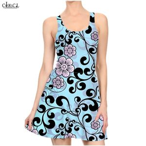 Paisley National Flower Dress Fashion 3D Print Female Sleveless BEZPIECZEŃSTWA Seksowna streetwear Women Clothing 220617