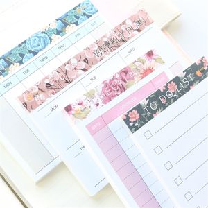 Domikee Candy Kawaii Büro Schule tragbares Planungsblock-Set Briefpapier4 Stück NotizblockMonatsplaner Wochenplanerliste 201016