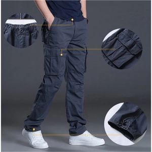 Spring Winter Men s Cargo Pants Mens Casual Multi Pockets Military Large Size Tactical Men Outwear Army Straight 220719