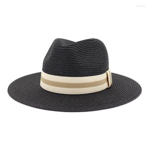Geniş Memlu Şapkalar Moda Kadınlar Yaz Straw Maison Michel Güneş Şapkası Zarif Açık Plaj Baba Sunhat Panama Fedora Oliv22