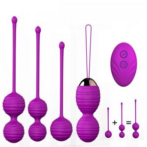 Bolas de Kegel Vibrador ovo vibratando brinquedos sexy para mulher controle remoto Exercício apertado Ben wa gueisha muscular encolher itens de beleza de brinquedo feminino