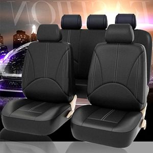 Car Seat Covers Universal Cover Protector PU Leather Front & Rear Back Cushion Pad Mat Backrest For Auto Interior Truck SUV Sedan