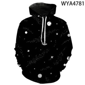 Men's Hoodies & Sweatshirts Men Women Children Starry Sky 3D Printed Pullover Streetwear Fashion Casual Boy Girl Kids JacketMen's