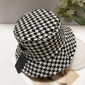 Chapéu de balde de designer clássico masculino feminino boné de luxo chapéu de malha bonés esqui snapback máscara unisex caxemira casual ao ar livre chapéu de balde houndstooth