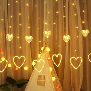 Strings Luz de férias para o quarto estrelas cortina cordas impermeabilizadas decoração de jardim de garlandês feston liderado por fada iluminada