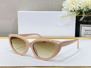 modekattögon solglasögon kvinnor designer modern trend avslappnad dekorativ high end acetat ramar aprikos rosa uv400 strand utomhus sommar nyanser för ung frmale