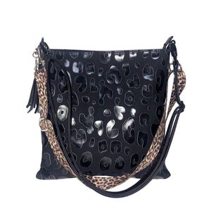 Вечерние сумки Black Western Leopard Crossbody Guitar Bag Cow Cheetah Print Girls Handbag Wallet Envelope Shoulder DOM1951Evening