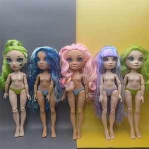 Original Rainbow Middle School Fashion Big Sister Dolls kan välja DIY Body Girl Dress Up Gift Toys 220707