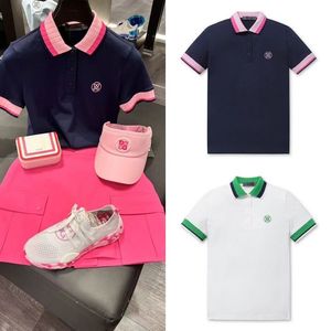 Golfbekleidung Damen Sommer Kurzarm T-Shirts Damen Sportbekleidung Atmungsaktives, schnell trocknendes Top Schöner Outdoor-Sport 220712
