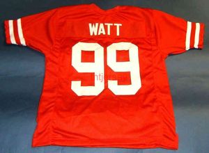 Anpassad JJ Watt Wisconsin Badgers Jersey Ed lägger till vilket som helst NE -nummer